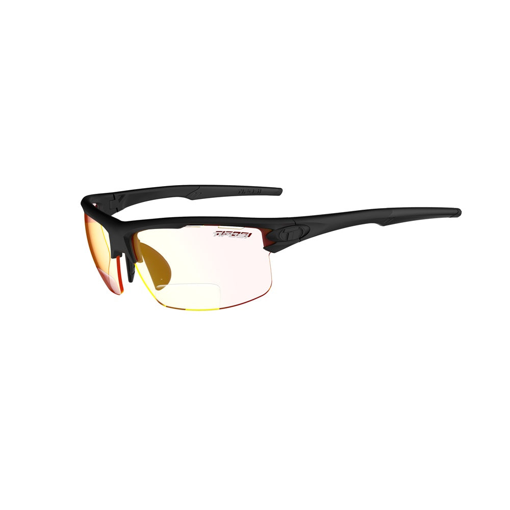 Tifosi Rivet Sunglasses Blackout with Clarion Red Fototec Reader