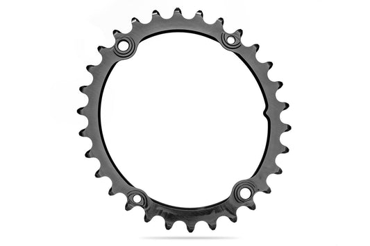 Absolute Black Oval PREMIUM Shimano 110BCD 4 Hole 2X Inner Chainring