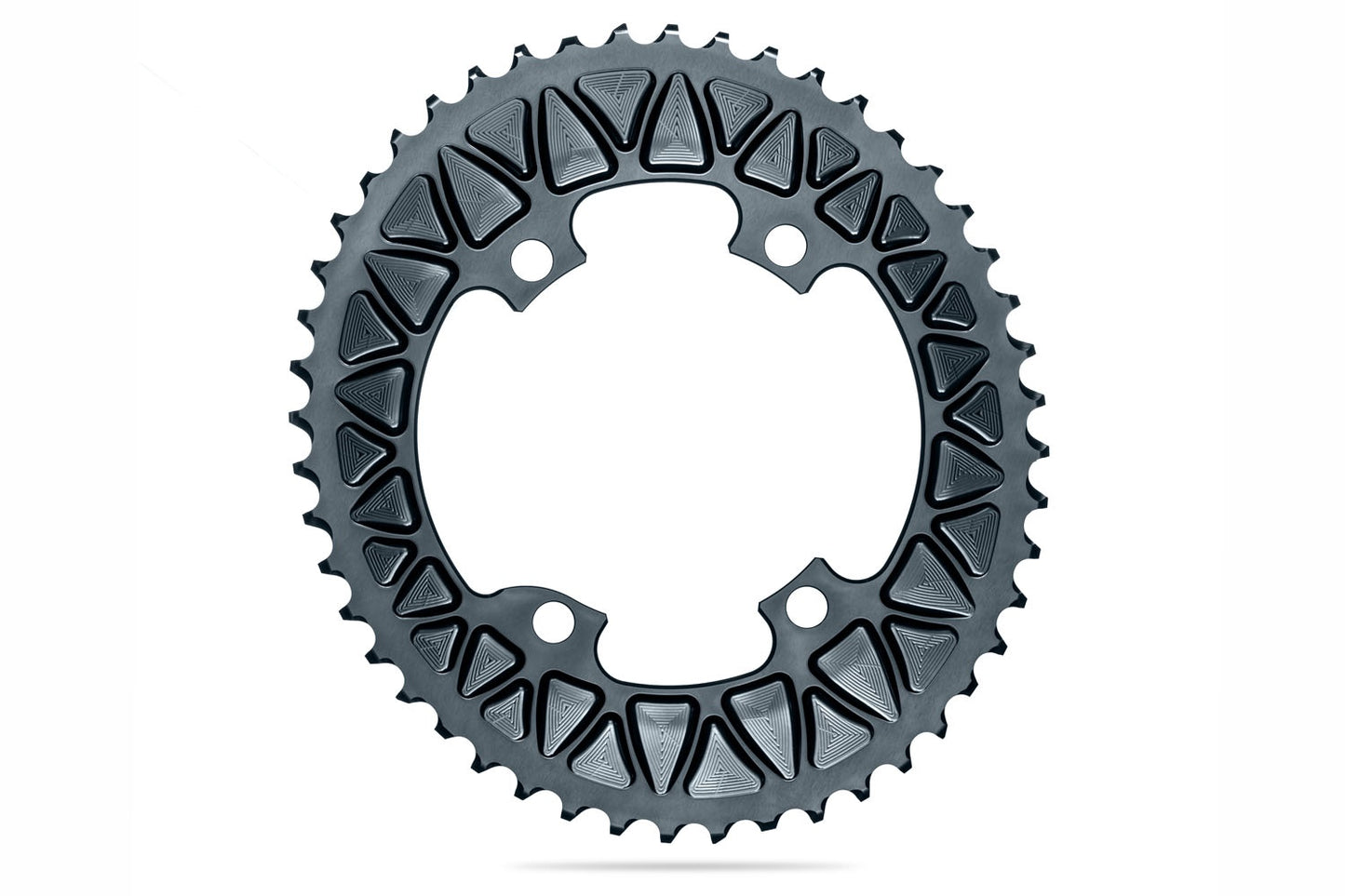 Absolute Black Oval PREMIUM Shimano 110BCD 4 Hole 2X Outer Chainring