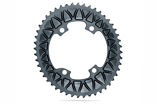 Absolute Black Oval PREMIUM Shimano 110BCD 4 Hole 2X Outer Chainring