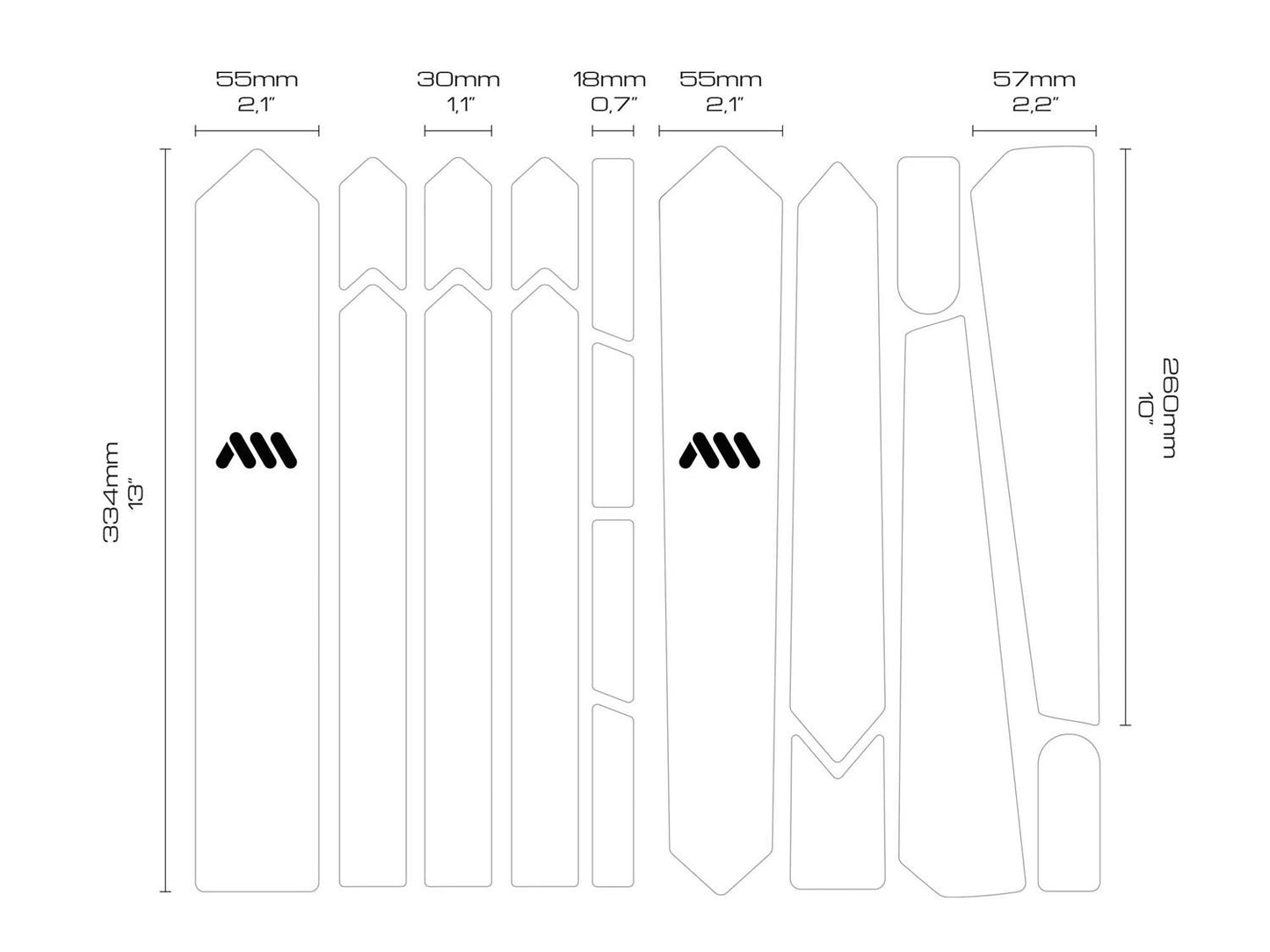 AMS GRAVEL/ROAD FRAME GUARD TOTAL - CLEAR