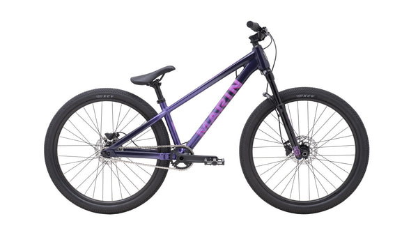 MARIN Alcatraz 2 bicycle with purple fade frame and black wheels