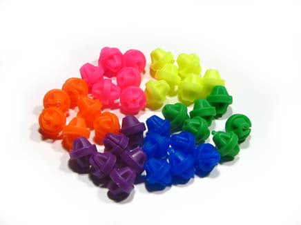 SPOKE BEADS MULTICOLOURED (SPOKEY DOKEY) 36pcs