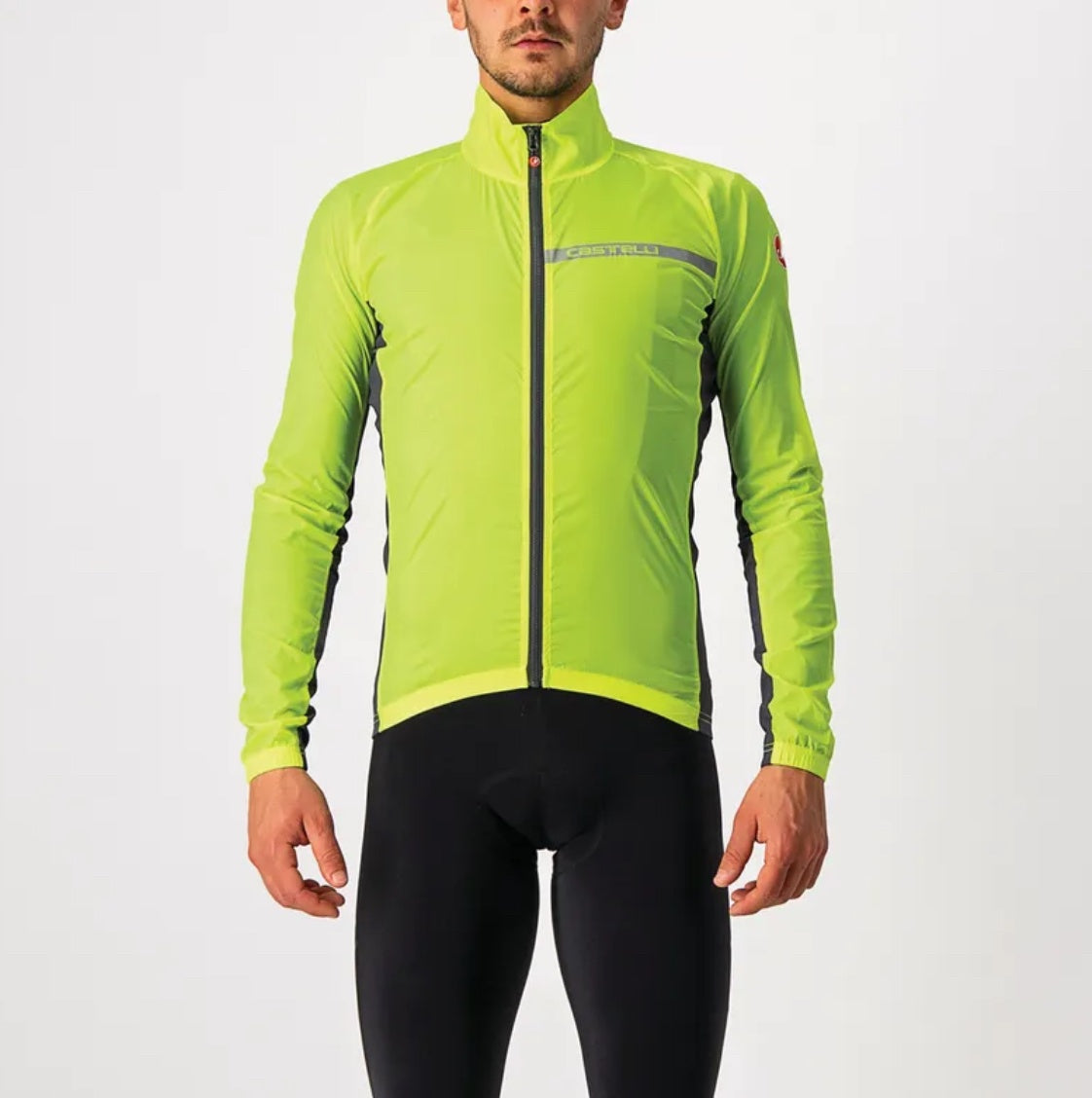 Castelli Jacket Squadra Stretch Electric Lime/Dark Gray