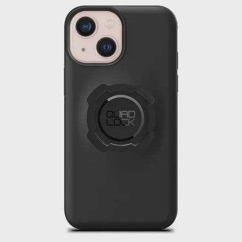 QUAD LOCK case for iPhone 13 mini, black with circular mount and camera cutouts