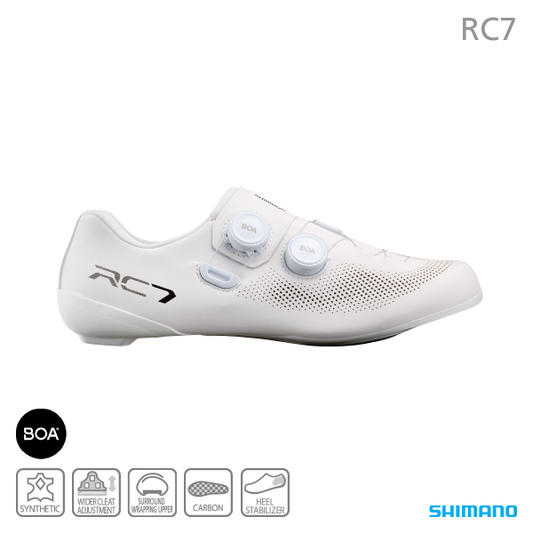 SH-RC703 ROAD SHOE - WHITE (WIDE FIT)