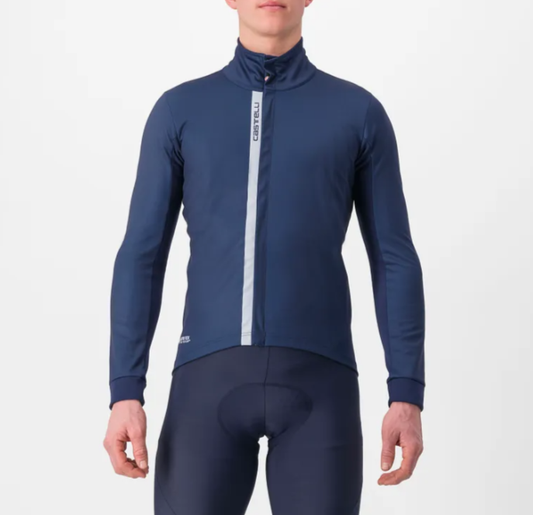 CASTELLI ENTRATA JACKET MEN'S BELGIAN BLUE/SILVER - DC Cycles -  