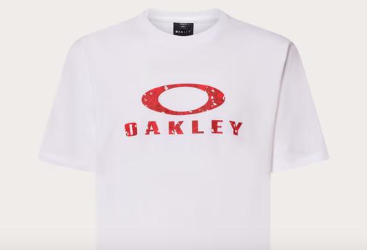 Oakley Bark Sun Tee White/Red