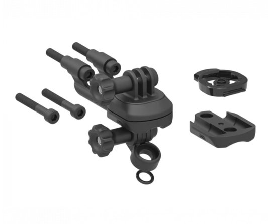 Lezyne Direct X-Lock Duo Mount for bike fork, dual clamps with mounting hardware, black