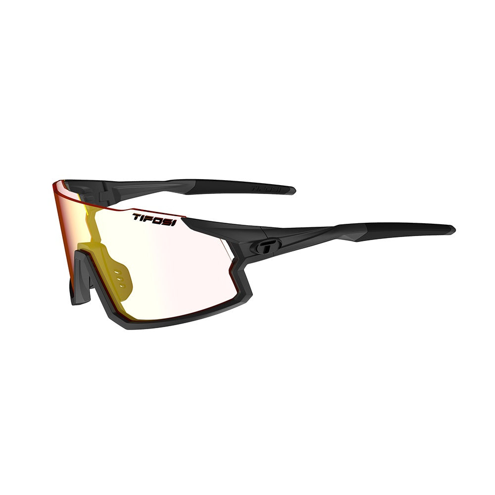 Tifosi Stash Sunglasses Matte Gunmetal with Clarion Red Fototec Lens