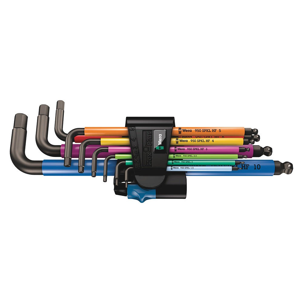 Wera 950/9 Hex-Plus Multicolour Holding Function Metric L-key Set