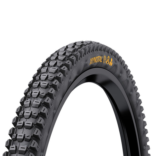 Black 29x2.40 enduro folding tire with chunky tread and Xynotal branding