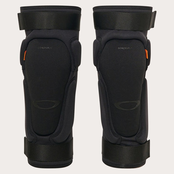 Oakley D3O knee guard, black articulated panel with adjustable elastic straps